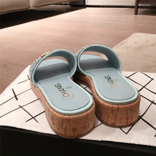 High Quality Luxury Chanel Logo Slippers Sandals – Style 05318 product detail