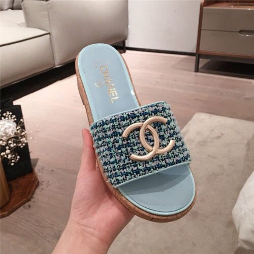 High Quality Luxury Chanel Logo Slippers Sandals – Style 05318 product detail
