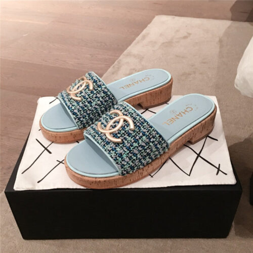 High Quality Luxury Chanel Logo Slippers Sandals – Style 05318