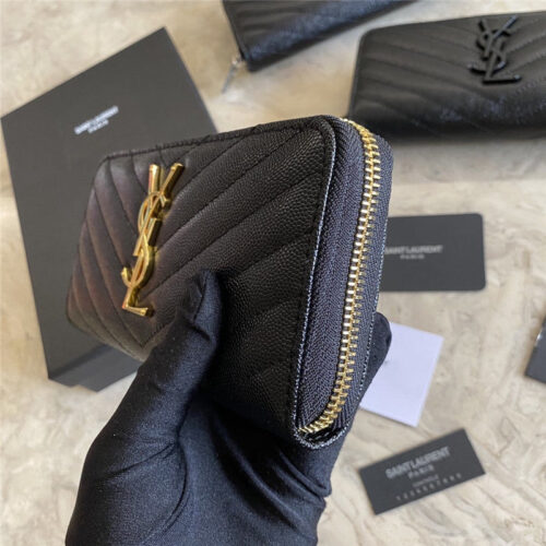 High Quality Luxury YSL Caviar Wallet product detail