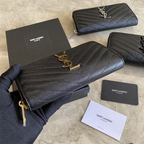 High Quality Luxury YSL Caviar Wallet product detail