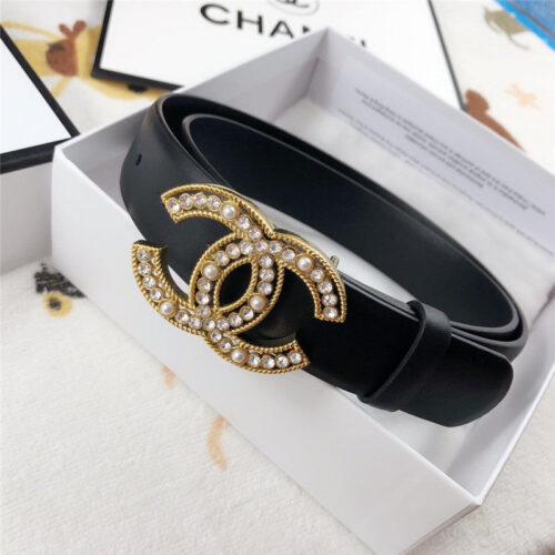 High Quality Luxury Chanel Leather Belt Buckle 30Mm alternate view