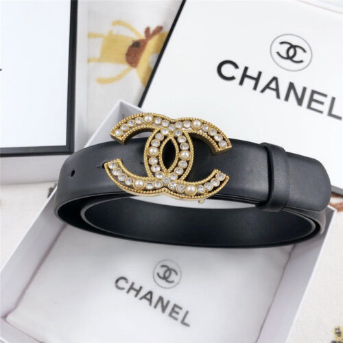 High Quality Luxury Chanel Leather Belt Buckle 30Mm