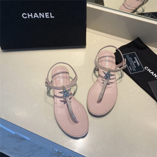 High Quality Luxury Chanel Rhinestone Dad Sandals – Style 25222