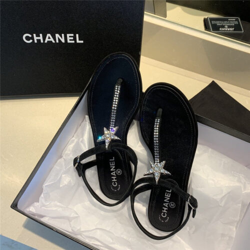 High Quality Luxury Chanel Rhinestone Dad Sandals alternate view