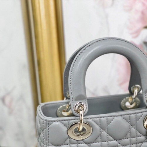 High Quality Luxury Lady Dior Letter Bag Gray product detail