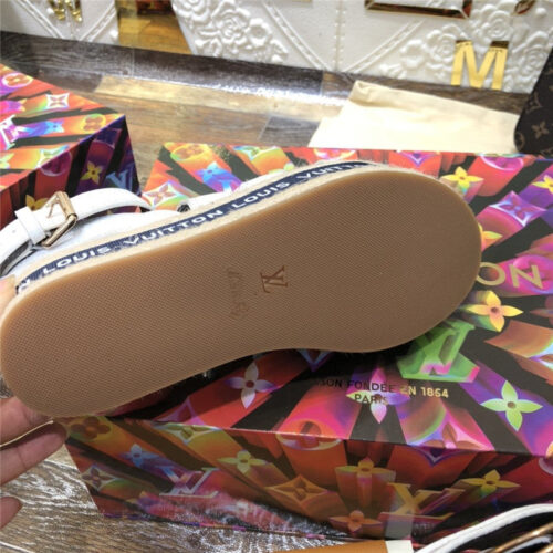 High Quality Luxury LV Platform Sandals White product detail