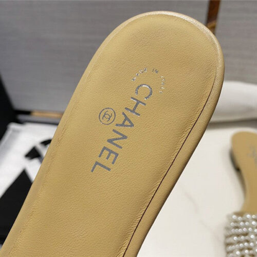 High Quality Luxury Chanel Pearl Slippers Shoes Fake Shoes – Style 55334 product detail