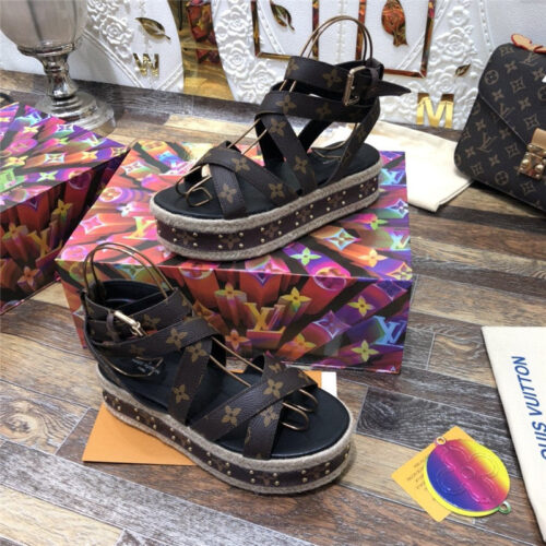 High Quality Luxury LV Platform Sandals alternate view