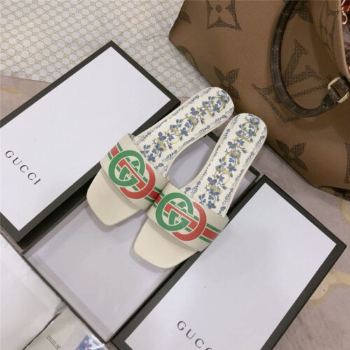 High Quality Luxury Gucci Flip Flops Women White alternate view