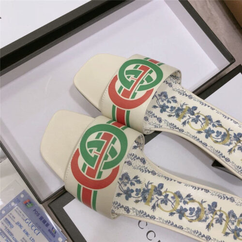 High Quality Luxury Gucci Flip Flops Women White product detail