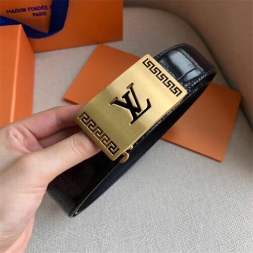 High Quality Luxury LV Mens Automatic Belt Gold product detail