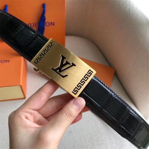 High Quality Luxury LV Mens Automatic Belt Gold alternate view