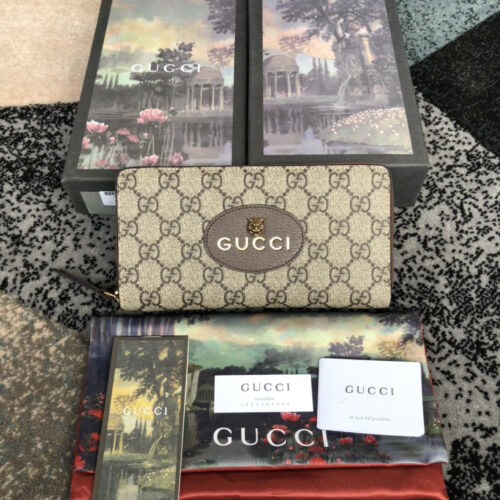 High Quality Luxury Gucci Logo Wallet Men Tiger