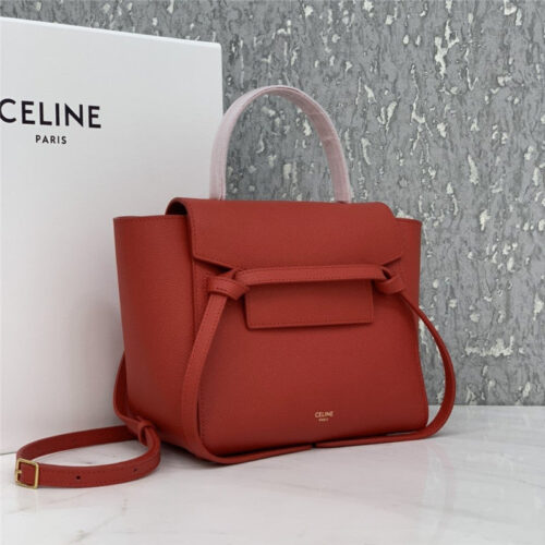 High Quality Luxury Celine Belt Nano Bag Red alternate view