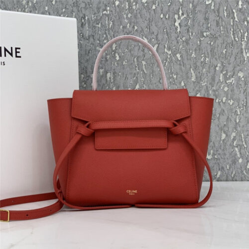 High Quality Luxury Celine Belt Nano Bag Red