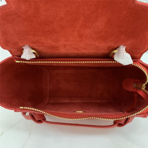 High Quality Luxury Celine Belt Nano Bag Red product detail