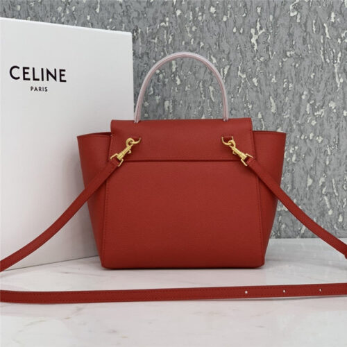 High Quality Luxury Celine Belt Nano Bag Red product detail