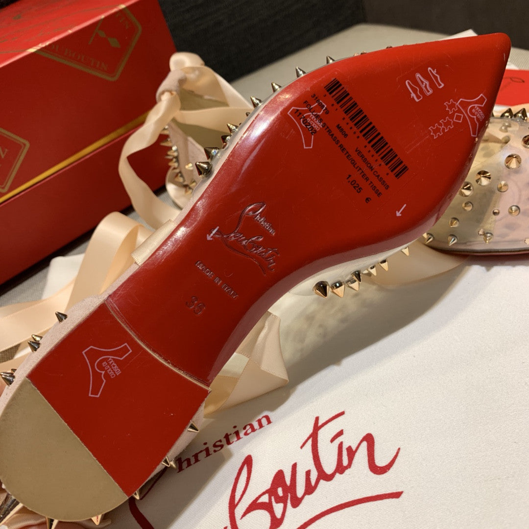 High Quality Luxury Christian Louboutin Stud Sandals – Style 75508 product detail