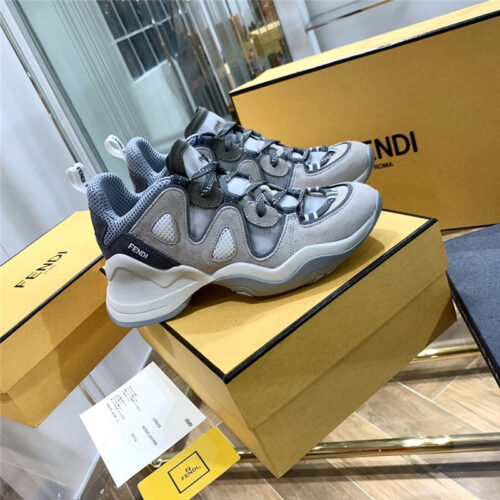 High Quality Luxury Ffluid Suede And Mesh Sneakers alternate view