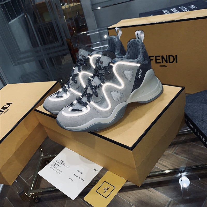 High Quality Luxury Ffluid Suede And Mesh Sneakers product detail
