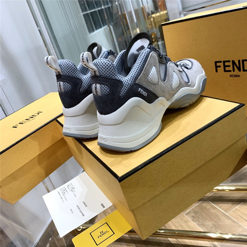 High Quality Luxury Ffluid Suede And Mesh Sneakers product detail