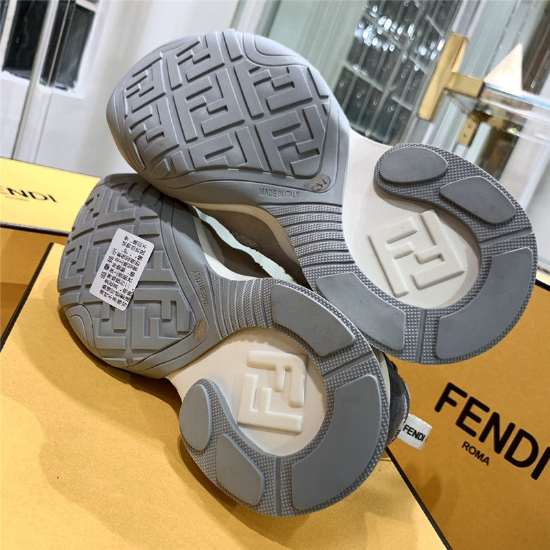 High Quality Luxury Ffluid Suede And Mesh Sneakers product detail