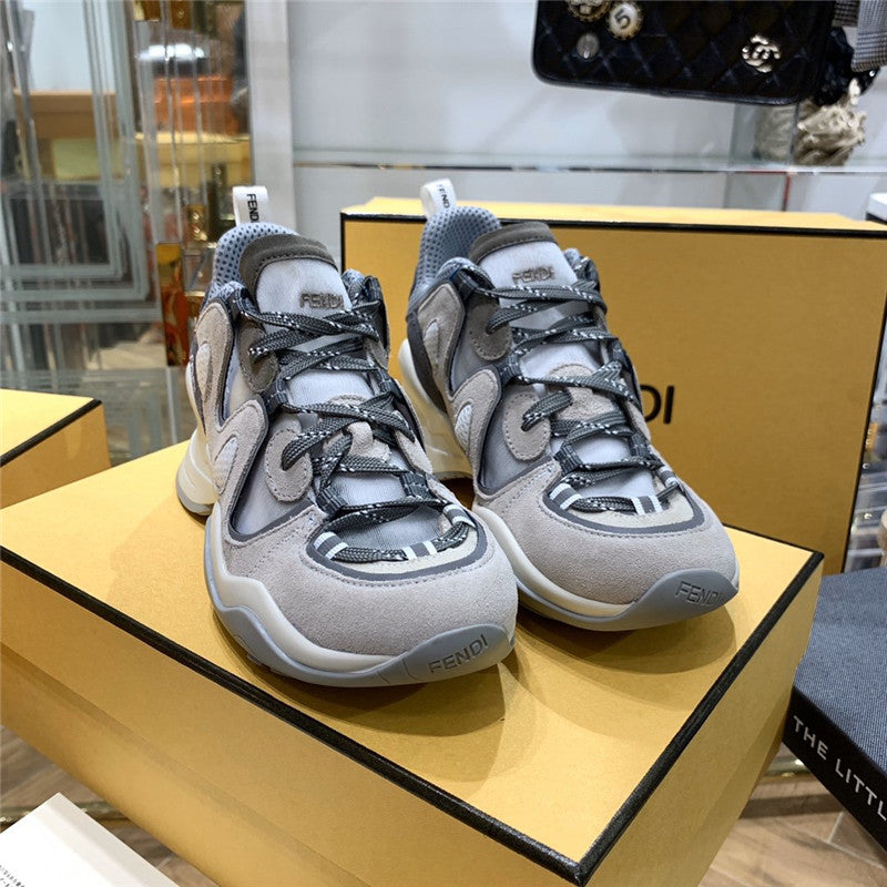 High Quality Luxury Ffluid Suede And Mesh Sneakers product detail