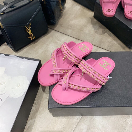 High Quality Luxury Chanel Cc Flip Flops