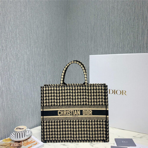 High Quality Luxury Dior Book Tote Canvas Handbag