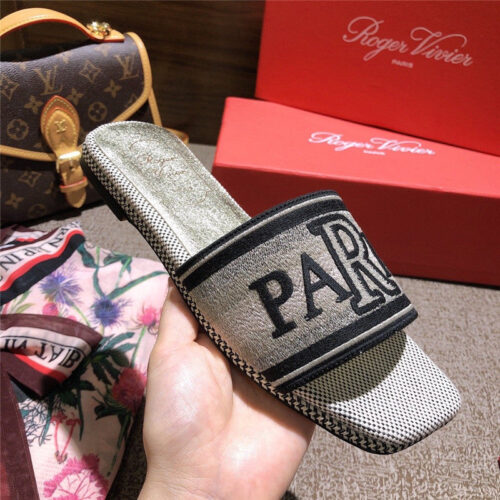 High Quality Luxury Vivier Loves Paris Mules Slipper – Style 90004 alternate view