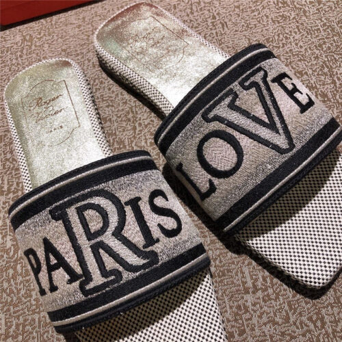 High Quality Luxury Vivier Loves Paris Mules Slipper – Style 90004 product detail