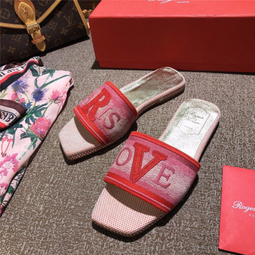 High Quality Luxury Vivier Loves Paris Mules Slipper