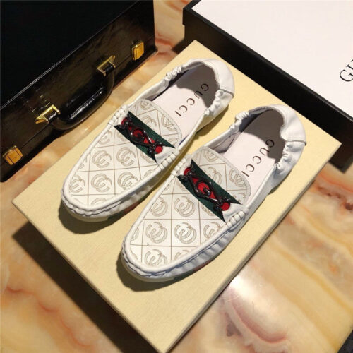 High Quality Luxury Gucci Mens Casual Shoes Sneakers White