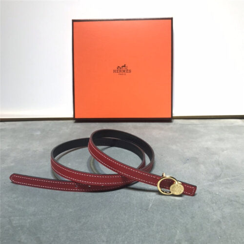 High Quality Luxury Hermes Belt Women Red