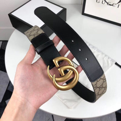 High Quality Luxury Gucci Belt 40Mm With GG Big Buckle alternate view