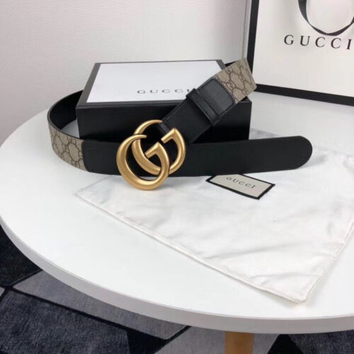 High Quality Luxury Gucci Belt 40Mm With GG Big Buckle product detail