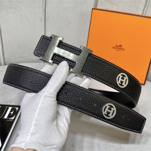 High Quality Luxury Hermes Belt Women Black alternate view