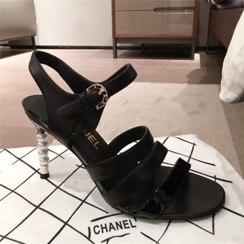 High Quality Luxury Chanel Heels Sandals Women Black product detail