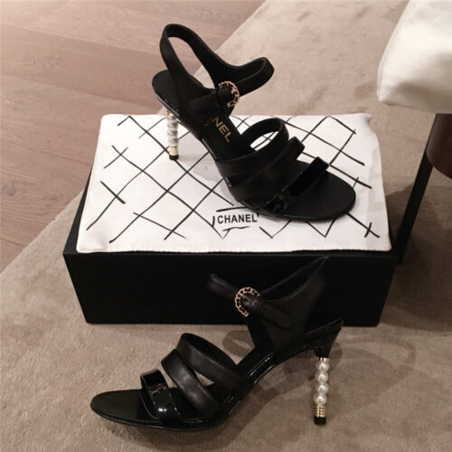 High Quality Luxury Chanel Heels Sandals Women Black product detail