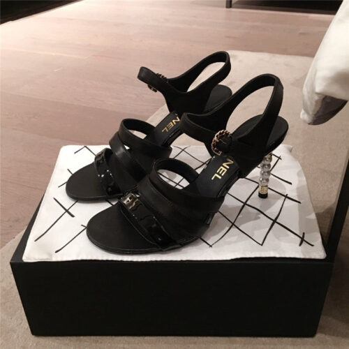 High Quality Luxury Chanel Heels Sandals Women Black