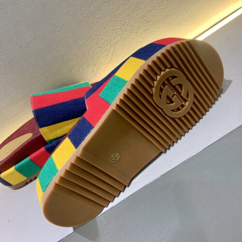 High Quality Luxury Gucci Rainbow Slippers Women product detail