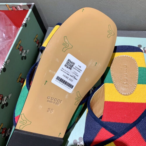 High Quality Luxury Gucci Rainbow Slippers product detail