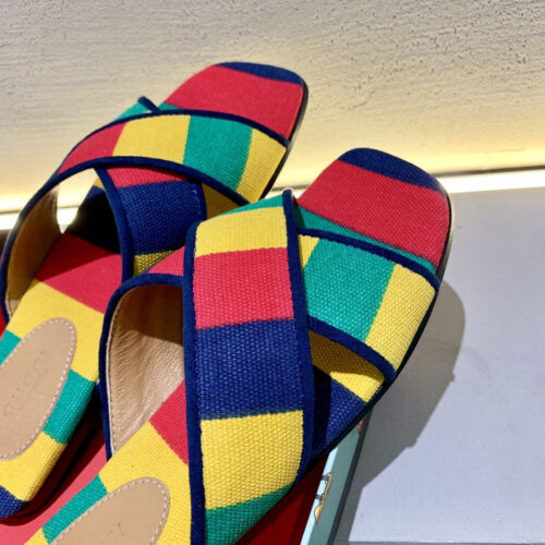 High Quality Luxury Gucci Rainbow Slippers product detail