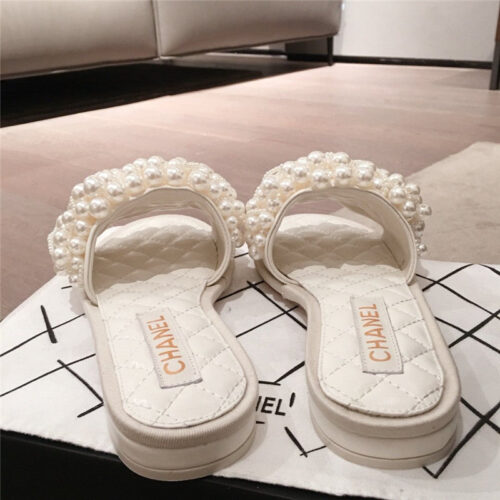 High Quality Luxury Chanel Sandals With Pearls White product detail
