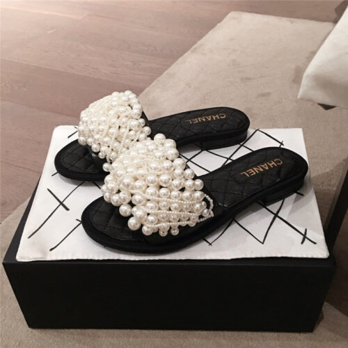 High Quality Luxury Chanel Sandals With Pearls