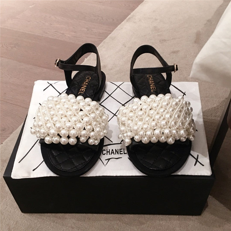 High Quality Luxury Chanel Pearls Sandals product detail