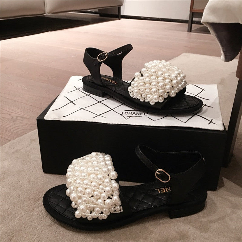 High Quality Luxury Chanel Pearls Sandals product detail