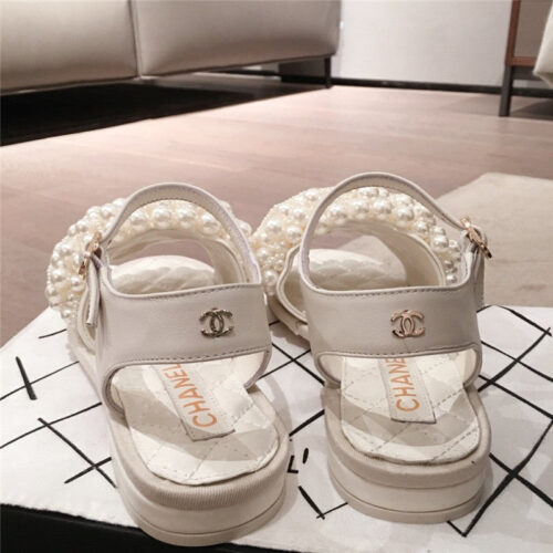 High Quality Luxury Chanel Pearls Sandals White product detail