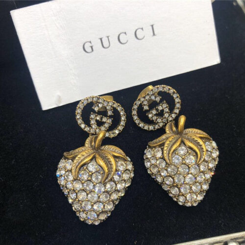 High Quality Luxury Gucci Strawberry Earrings